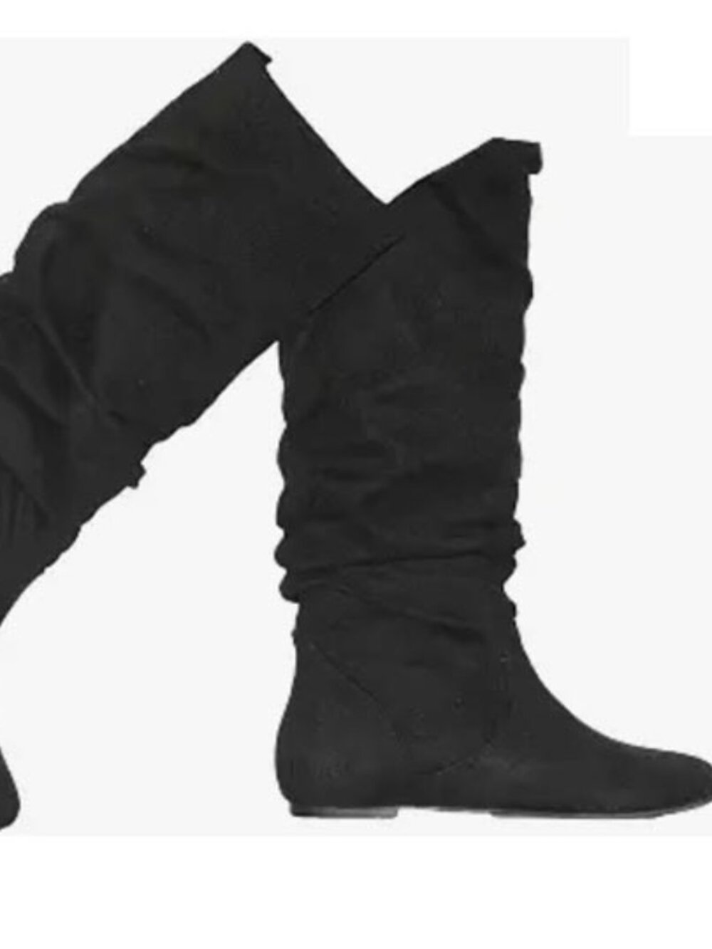 MVE Women's Mid Calf Faux Leather Boots, Black